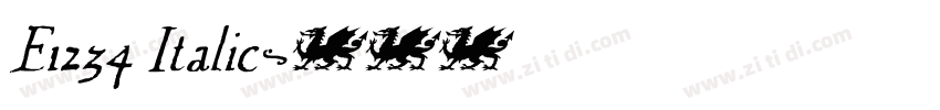 E1234 Italic字体转换